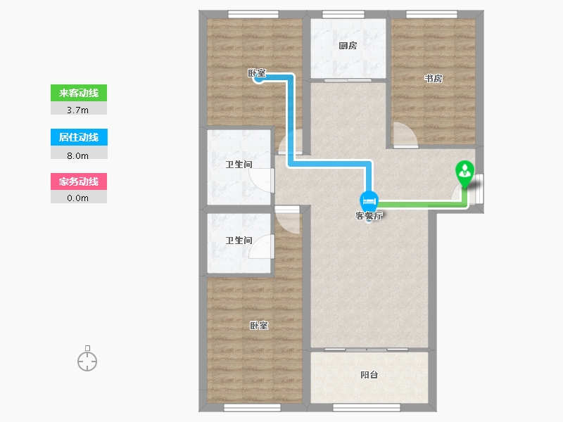 山西省-大同市-悦城·御河十号-90.79-户型库-动静线