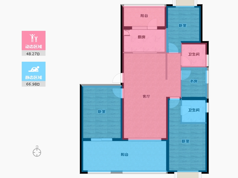 云南省-昆明市-远洋青云府-102.31-户型库-动静分区