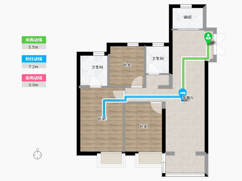 河北省-邢台市-美的时代城-71.69-户型库-动静线