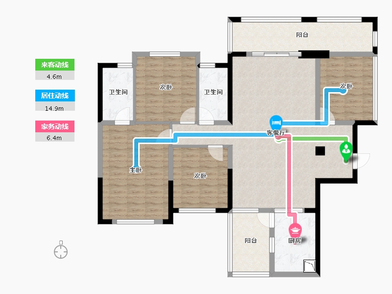 广西壮族自治区-桂林市-宏湖中央城-124.36-户型库-动静线