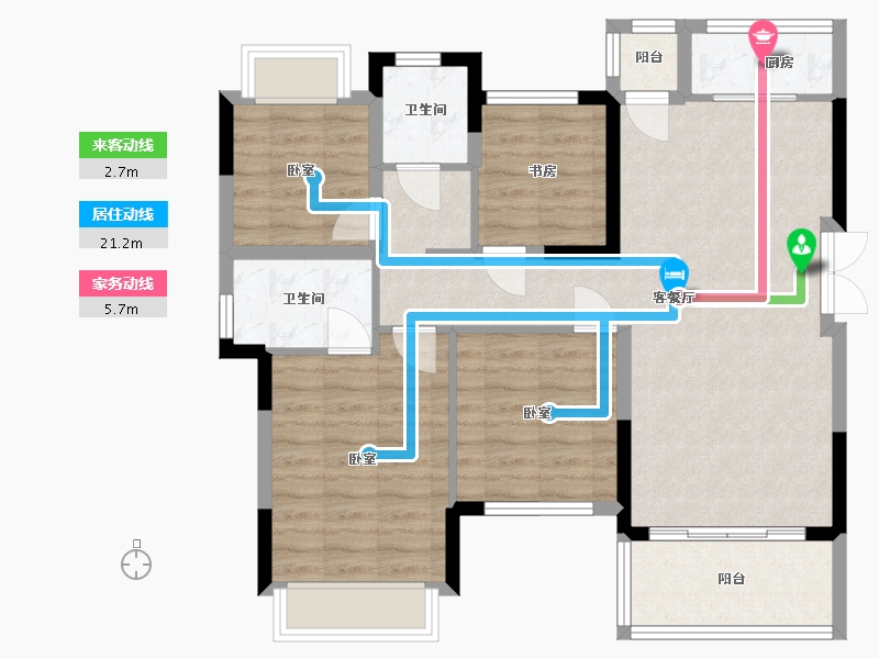 四川省-成都市-金科集美星宸-89.89-户型库-动静线