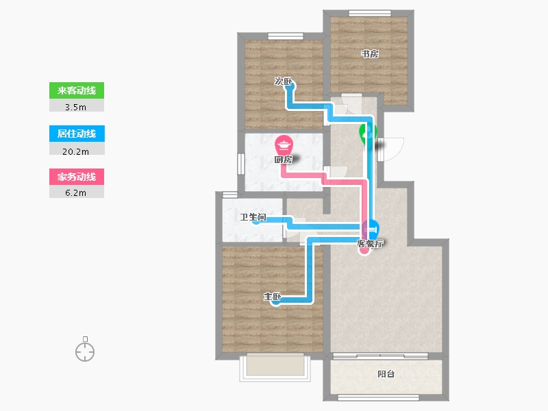 河北省-保定市-鹏润原著-83.00-户型库-动静线