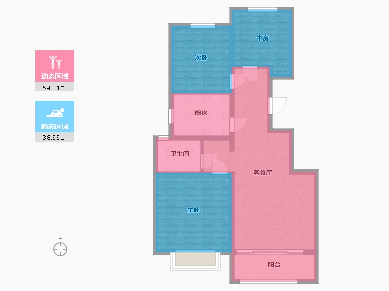 河北省-保定市-鹏润原著-83.00-户型库-动静分区