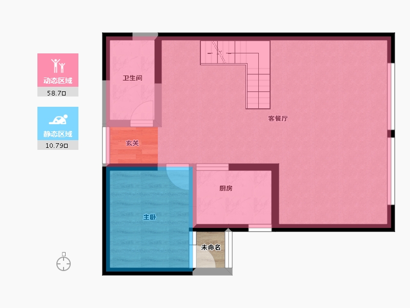 云南省-昆明市-瑞鼎城天玺-64.27-户型库-动静分区