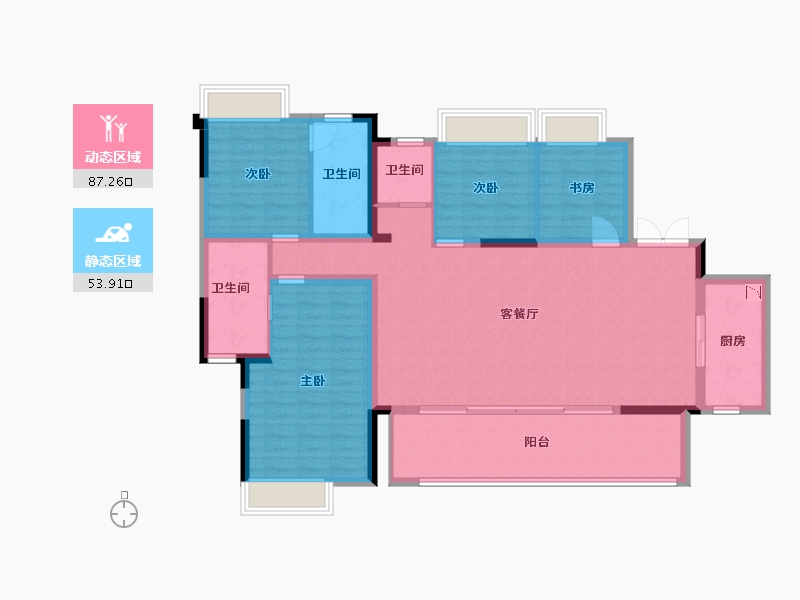 贵州省-贵阳市-贵阳融创城-127.82-户型库-动静分区