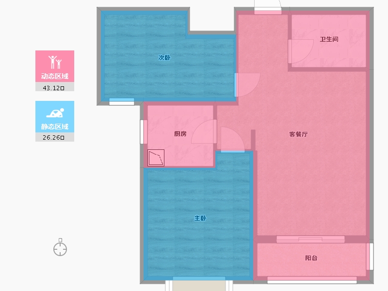 河北省-保定市-香溪名门-61.86-户型库-动静分区