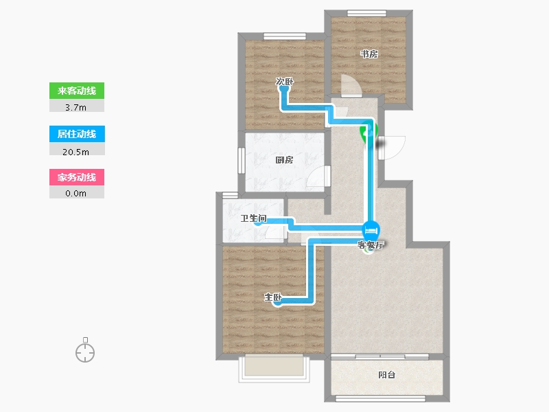 河北省-保定市-鹏润原著-84.00-户型库-动静线