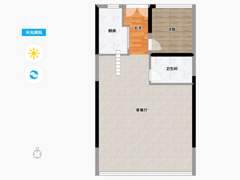 云南省-昆明市-瑞鼎城天玺-69.12-户型库-采光通风