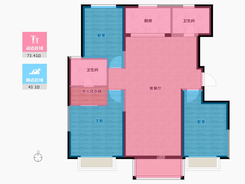 河北省-唐山市-和泓大成府-104.05-户型库-动静分区