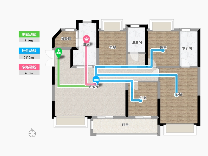 四川省-成都市-华润置地未来之城-110.15-户型库-动静线