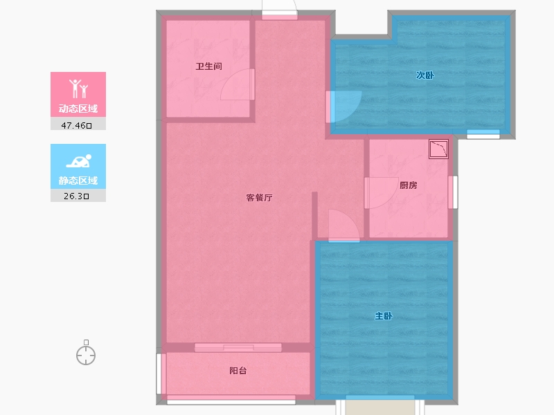 河北省-保定市-香溪名门-65.81-户型库-动静分区