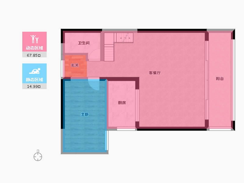 云南省-昆明市-瑞鼎城天玺-75.41-户型库-动静分区