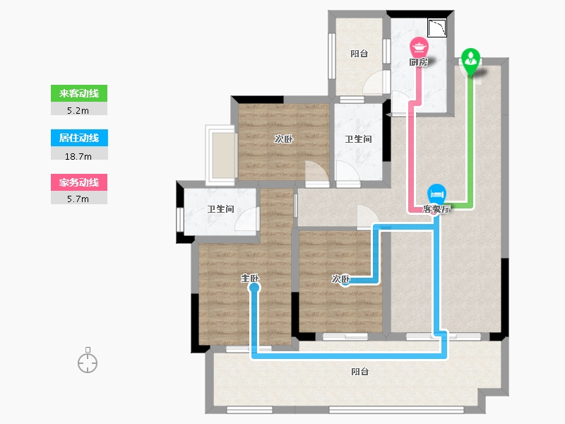 贵州省-贵阳市-融创云湖十里-100.49-户型库-动静线