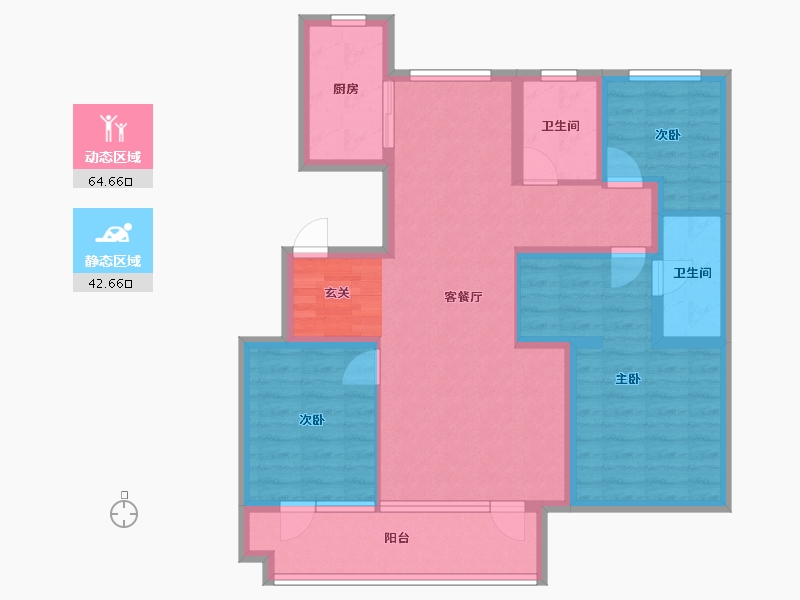 河北省-邢台市-邢台万腾观澜城-94.92-户型库-动静分区