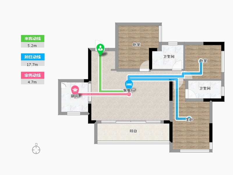 四川省-成都市-金科博翠湾-89.41-户型库-动静线