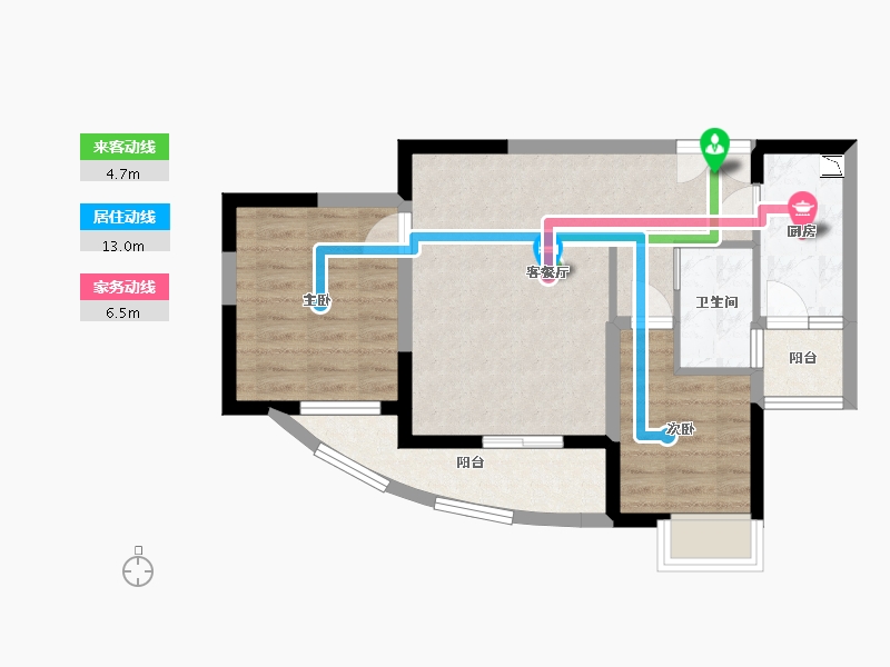 贵州省-贵阳市-贵阳地铁清水湾-61.01-户型库-动静线