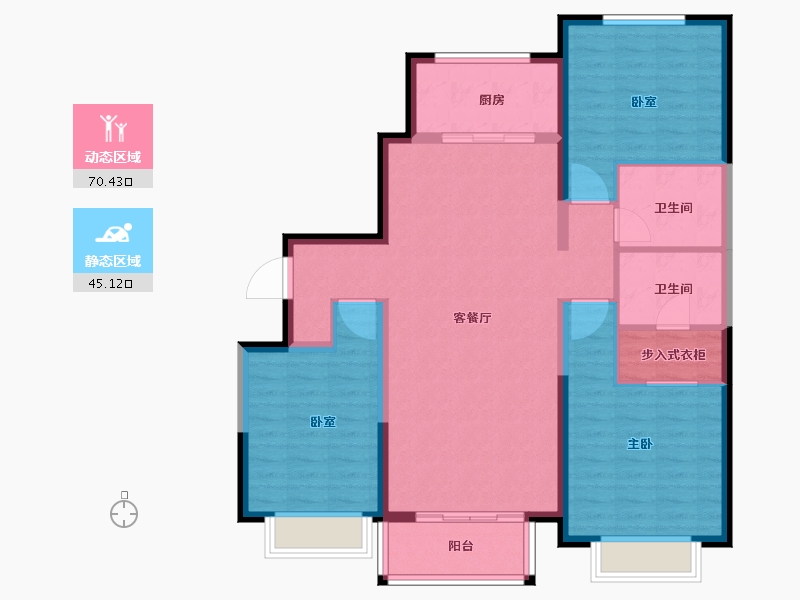 河北省-唐山市-和泓大成府-104.08-户型库-动静分区