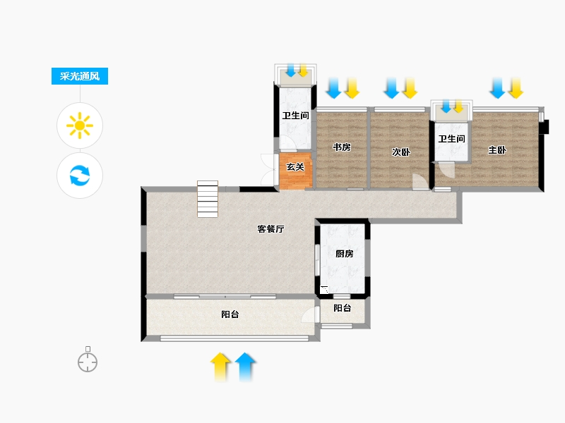 贵州省-贵阳市-中天吾乡-117.13-户型库-采光通风