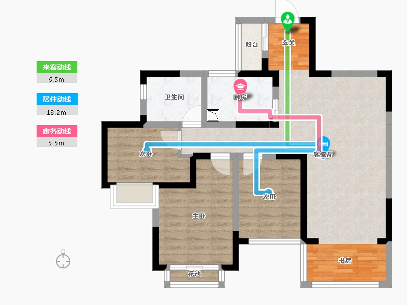 四川省-成都市-嘉合凤凰岛-79.31-户型库-动静线