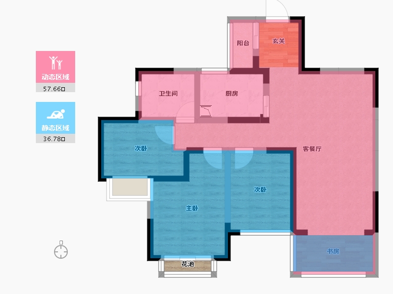 四川省-成都市-嘉合凤凰岛-79.31-户型库-动静分区