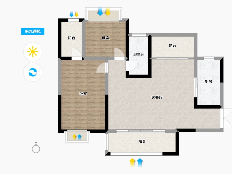 四川省-成都市-天府明珠-92.04-户型库-采光通风