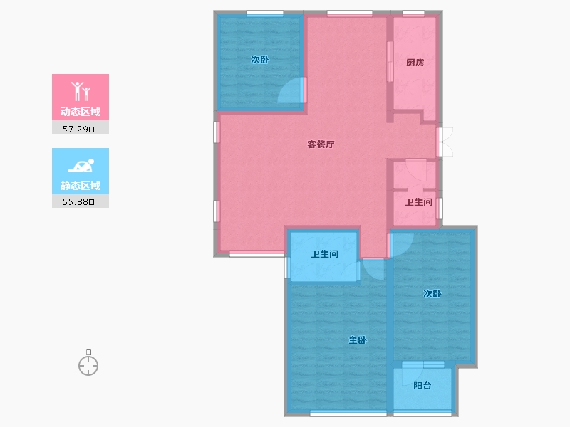 河北省-唐山市-荣盛御府-101.30-户型库-动静分区