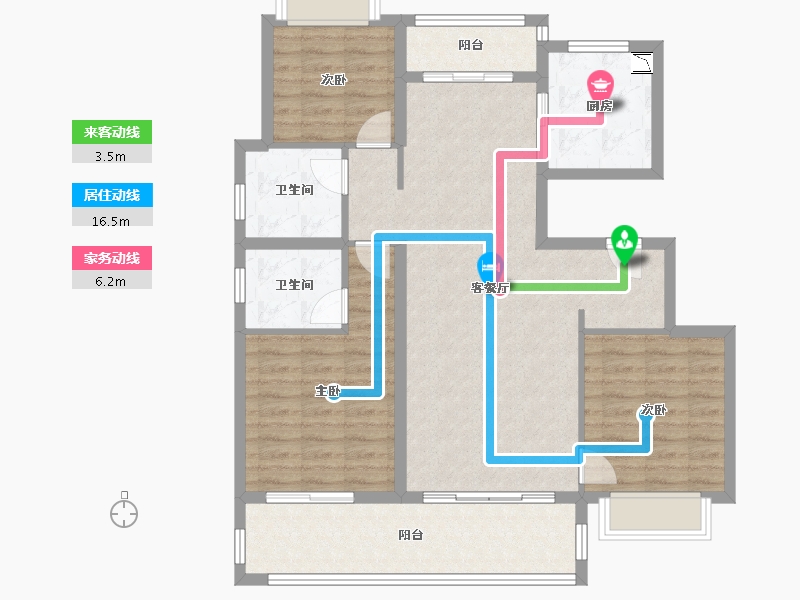 四川省-成都市-昆明恒大国际健康城-102.07-户型库-动静线