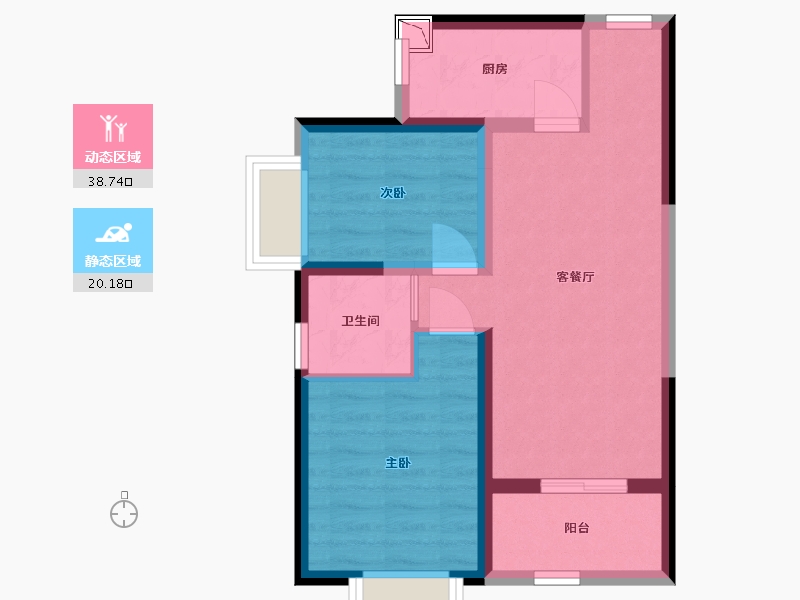 河北省-石家庄市-昆明恒大国际健康城-51.54-户型库-动静分区