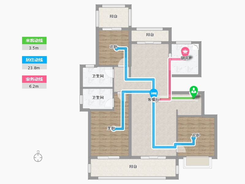 四川省-成都市-昆明恒大国际健康城-115.57-户型库-动静线