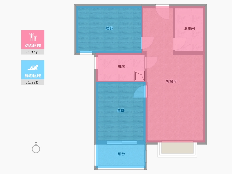 河北省-保定市-香溪名门-65.23-户型库-动静分区