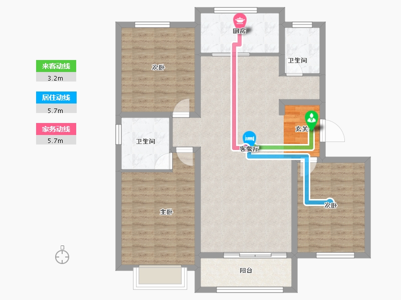 河北省-邢台市-祥云天和盛世-96.00-户型库-动静线