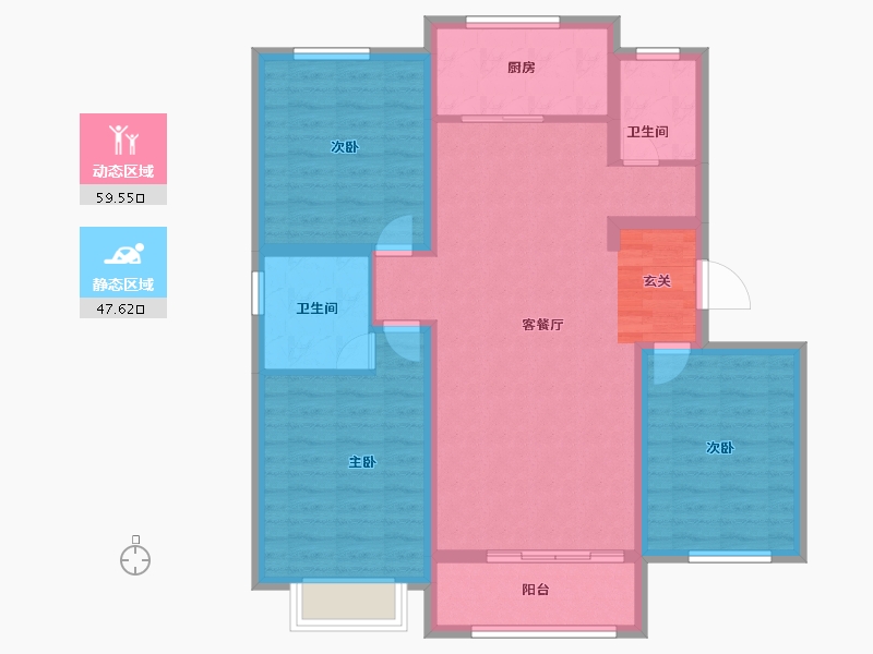 河北省-邢台市-祥云天和盛世-96.00-户型库-动静分区