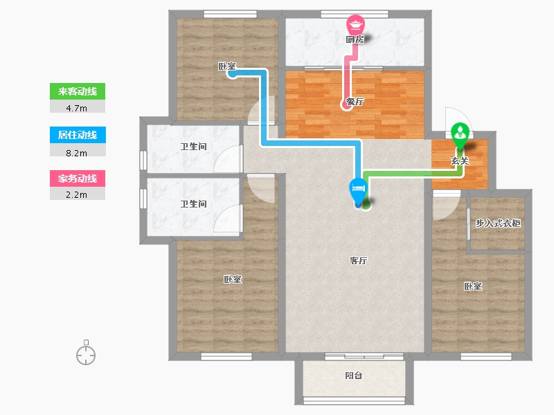 河北省-保定市-香溪美园-107.00-户型库-动静线