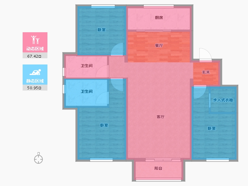 河北省-保定市-香溪美园-107.00-户型库-动静分区