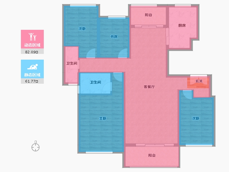 广西壮族自治区-柳州市-金科天宸-130.09-户型库-动静分区