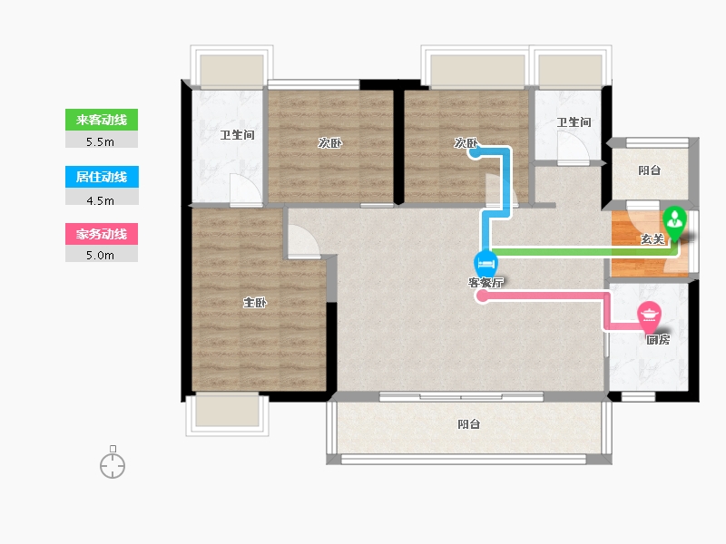 贵州省-贵阳市-中天吾乡-89.03-户型库-动静线