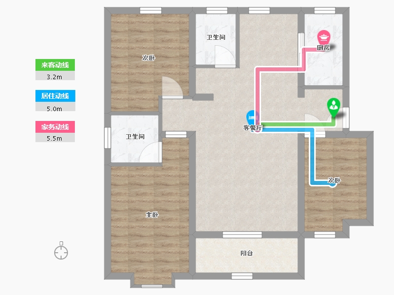 河北省-石家庄市-锦昊昊庭-81.27-户型库-动静线