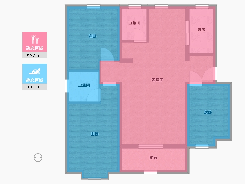 河北省-石家庄市-锦昊昊庭-81.27-户型库-动静分区