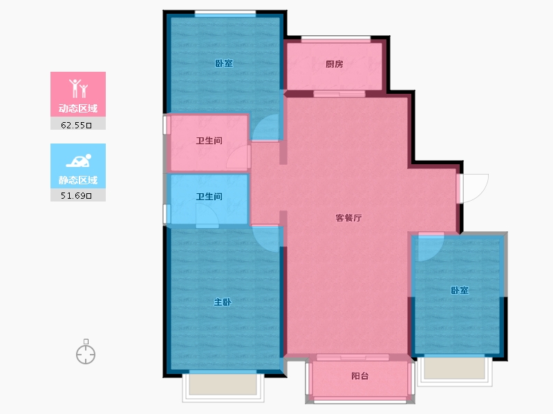 河北省-唐山市-和泓大成府-103.54-户型库-动静分区