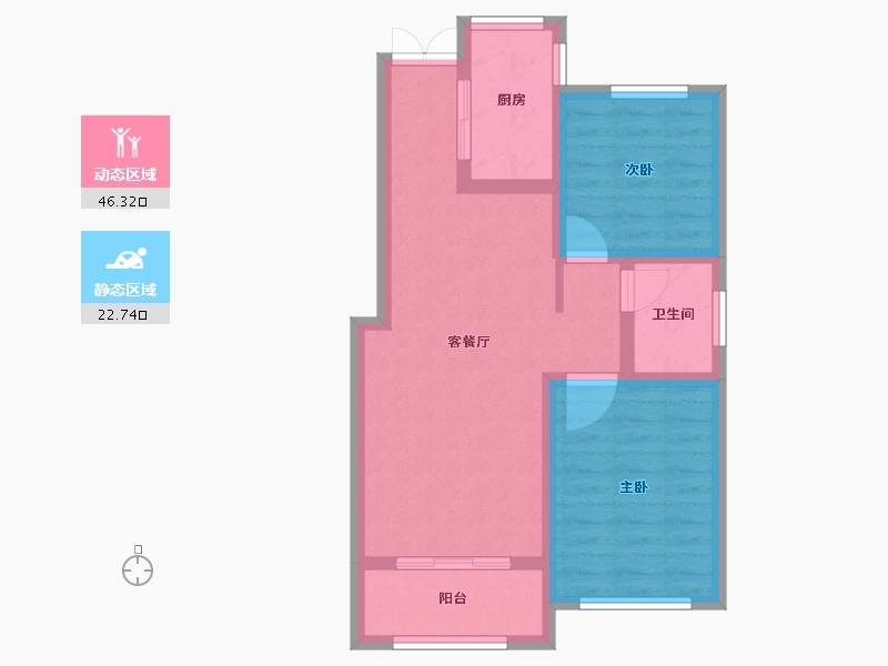 河北省-石家庄市-高远森霖城-61.01-户型库-动静分区