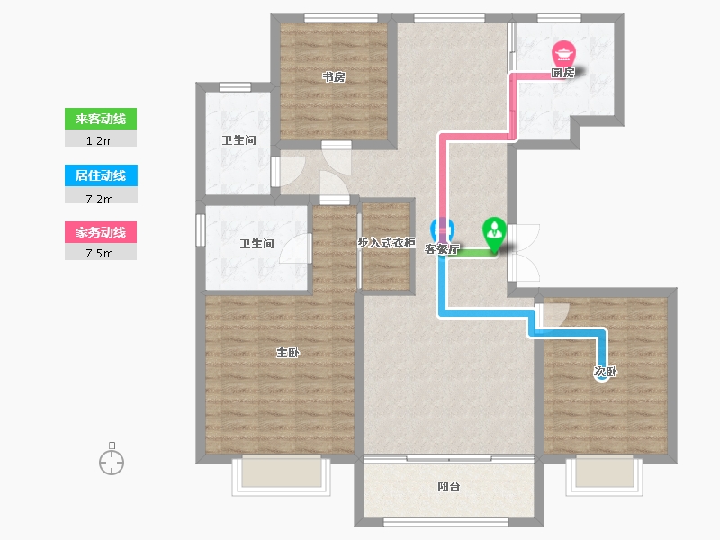 河北省-保定市-鹏润原著-111.00-户型库-动静线