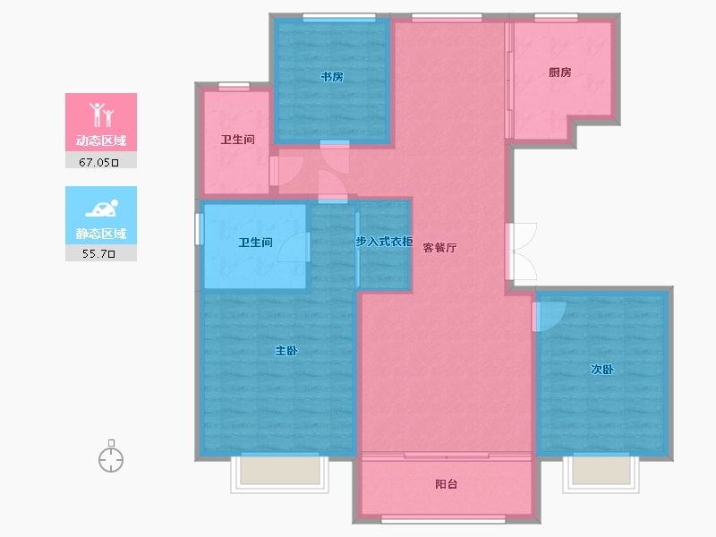 河北省-保定市-鹏润原著-111.00-户型库-动静分区