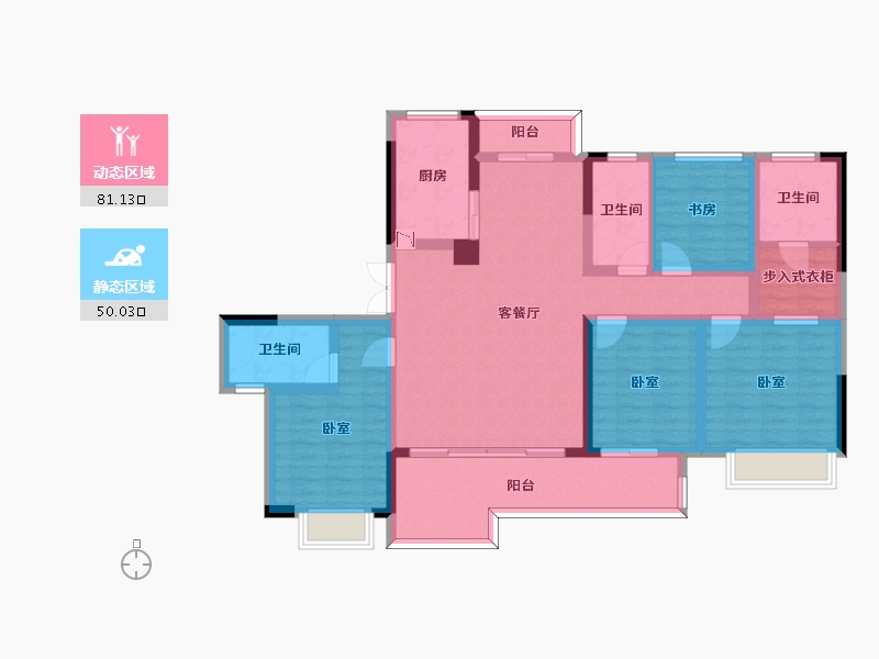 四川省-成都市-金科博翠湾-115.96-户型库-动静分区