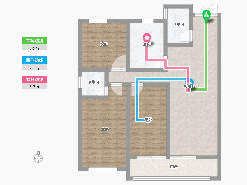 河北省-石家庄市-高远森霖城-86.63-户型库-动静线