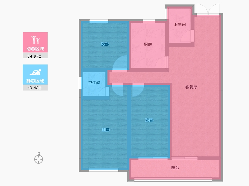 河北省-石家庄市-高远森霖城-86.63-户型库-动静分区