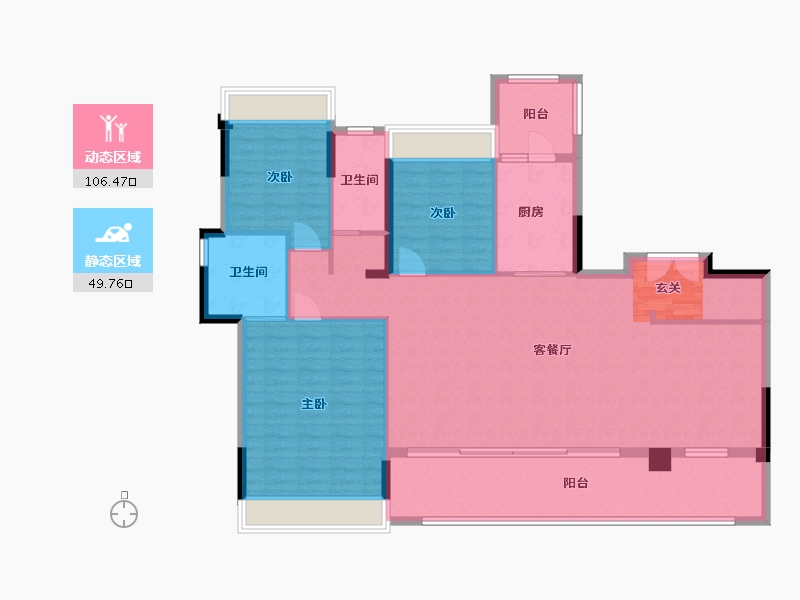 贵州省-贵阳市-中天吾乡-143.11-户型库-动静分区