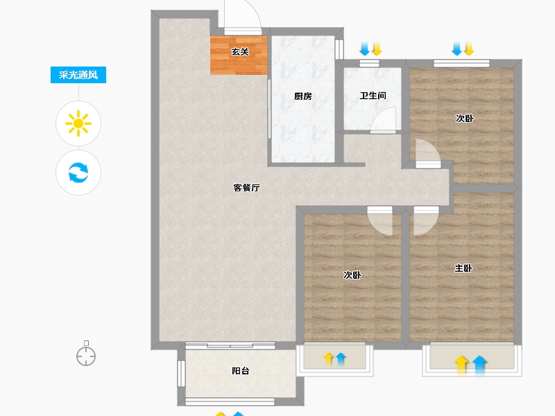 河北省-邢台市-皓顺茂-100.64-户型库-采光通风