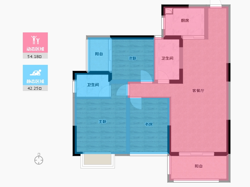 广西壮族自治区-桂林市-东舜状元世家-85.42-户型库-动静分区