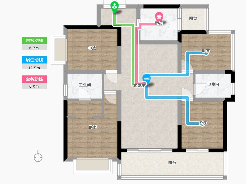 四川省-成都市-成都长虹天樾-102.52-户型库-动静线