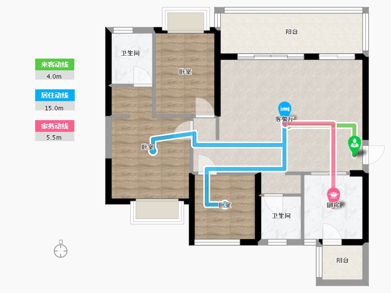 四川省-成都市-成都恒大滨河左岸-88.59-户型库-动静线